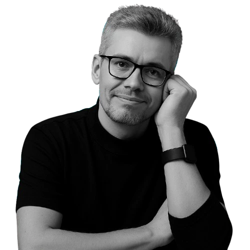 Retrato de Diego Navarro en blanco y negro